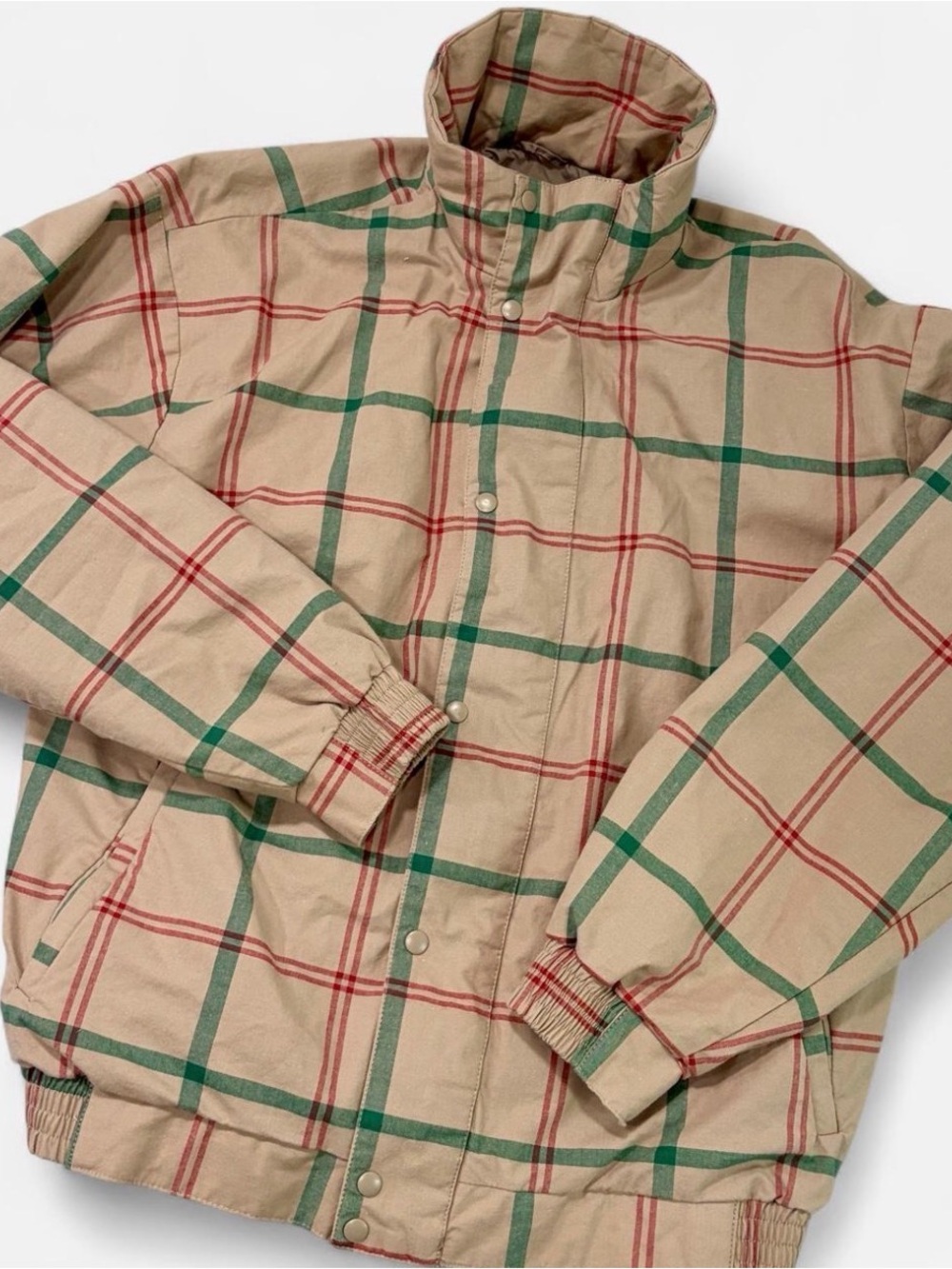 Vintage Duckster Men’s XL Plaid Cotton Lined Zip Snap Jacket Made Taiwan